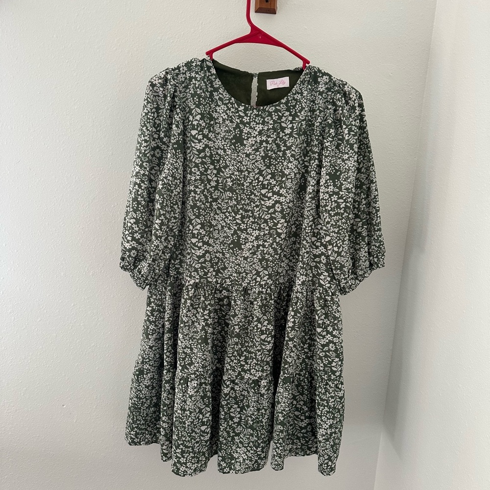 Floral Green Dress